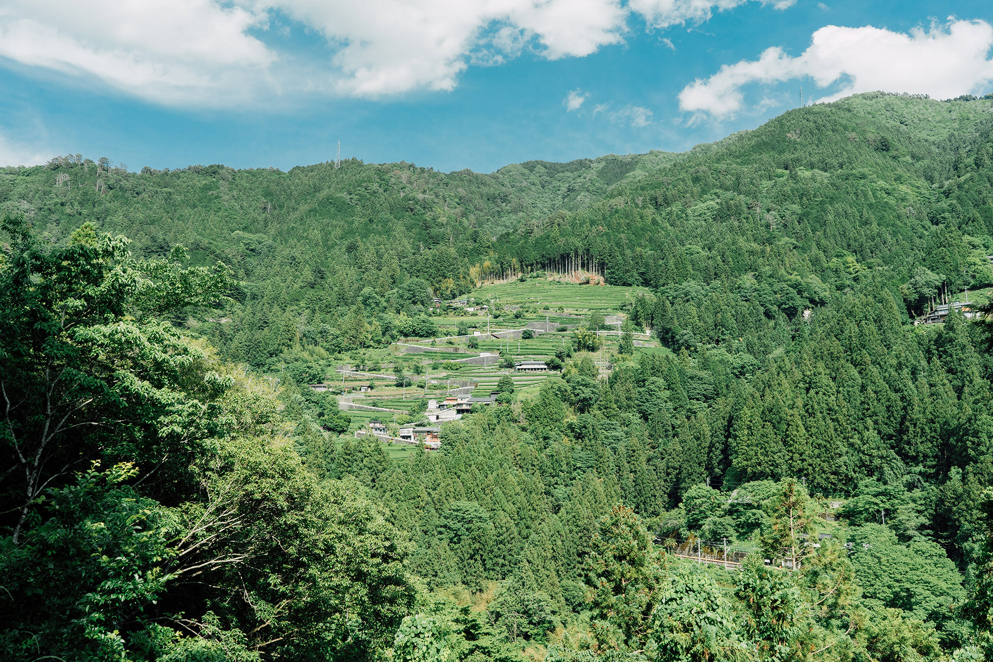 渓谷を見下ろすように位置する天龍村